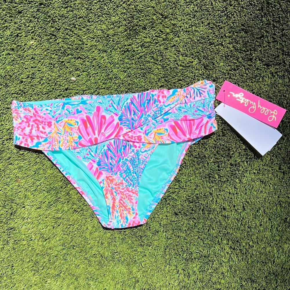 *NWT* Lilly Pulitzer Hipster Sarong Bikini Bottoms INDIVIDUAL - Pink & Blue